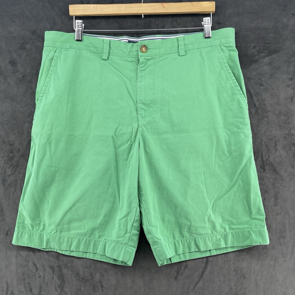 Tommy Hilfiger Men Green Chino Shorts Size 36 100% Cotton Casual Classic